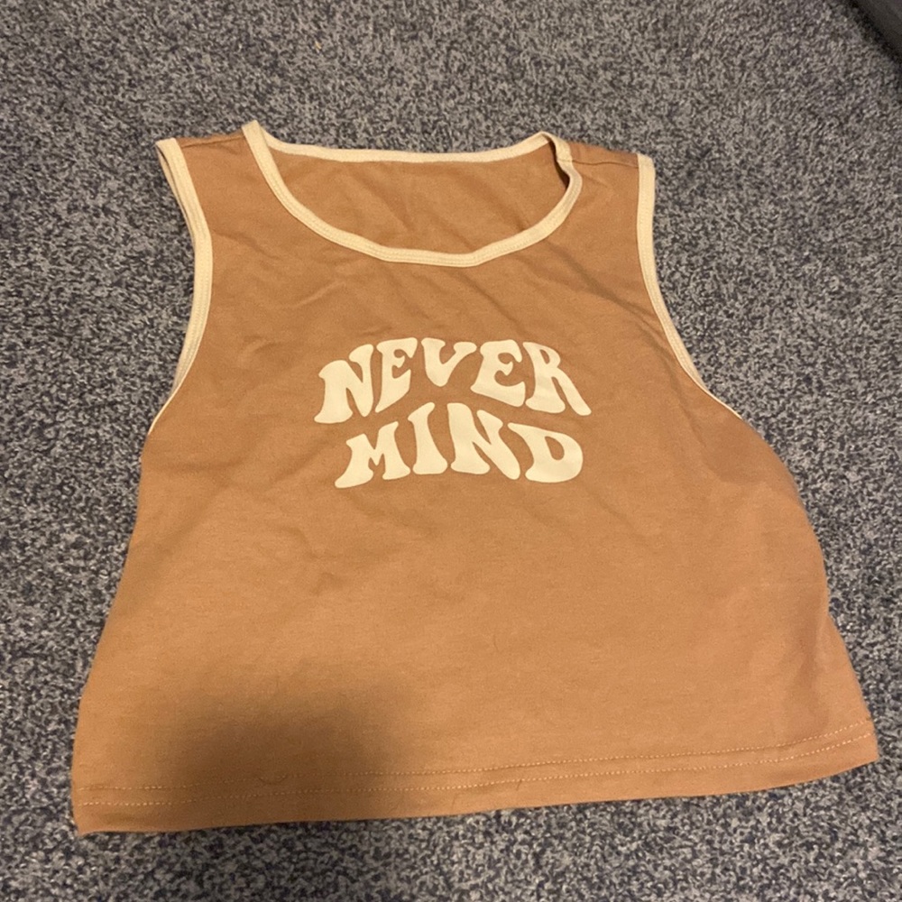 “Never Mind” Cropped Tee